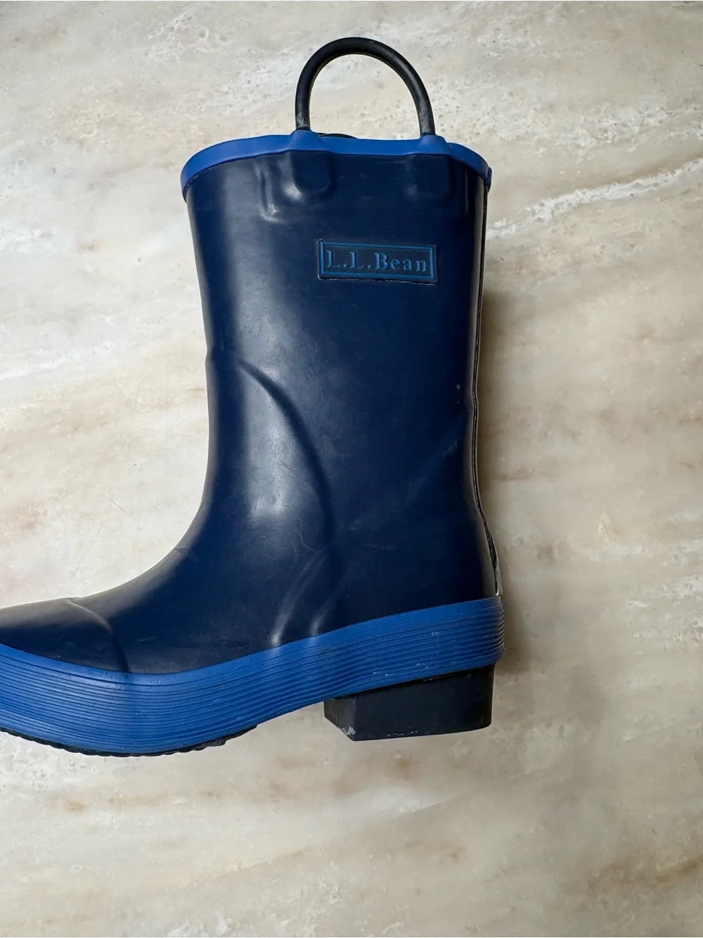 L.L. Bean Toddler size 9 Navy & Blue Rain Boots